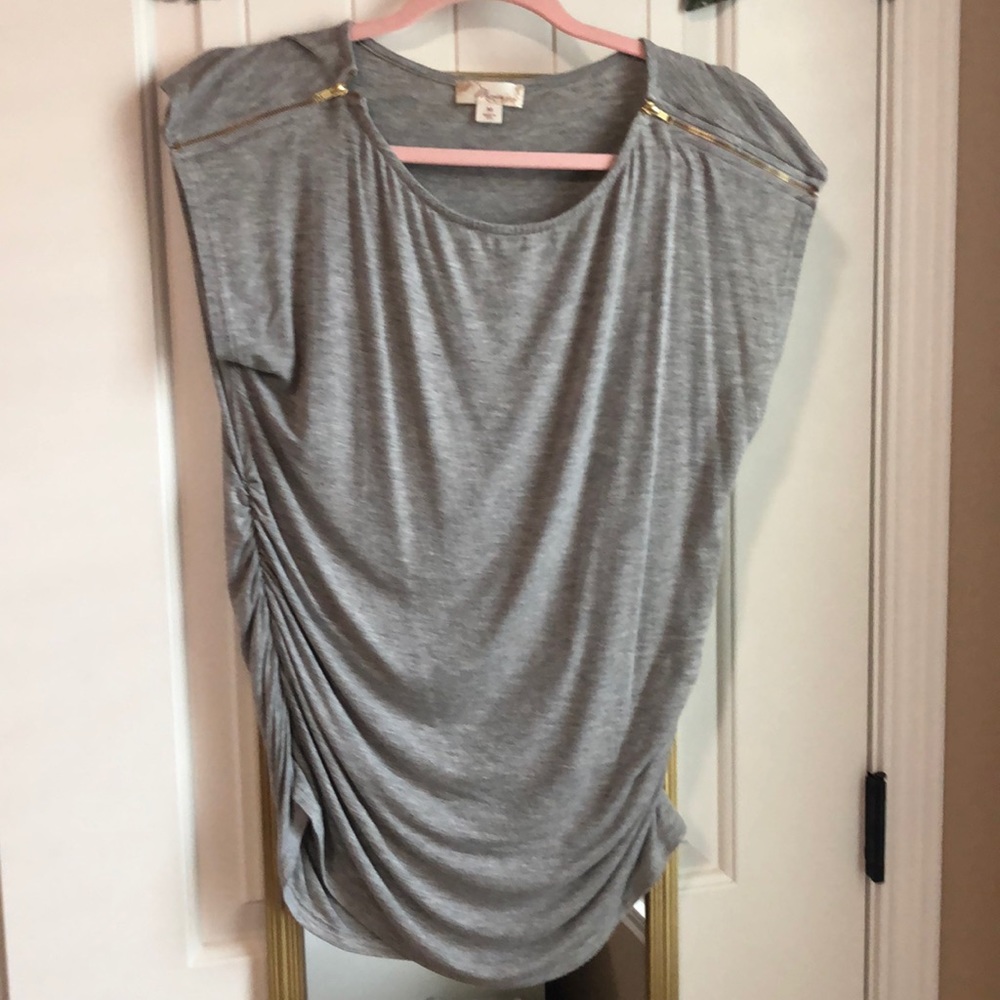 Misia Top with Zipper Accents Size Medium